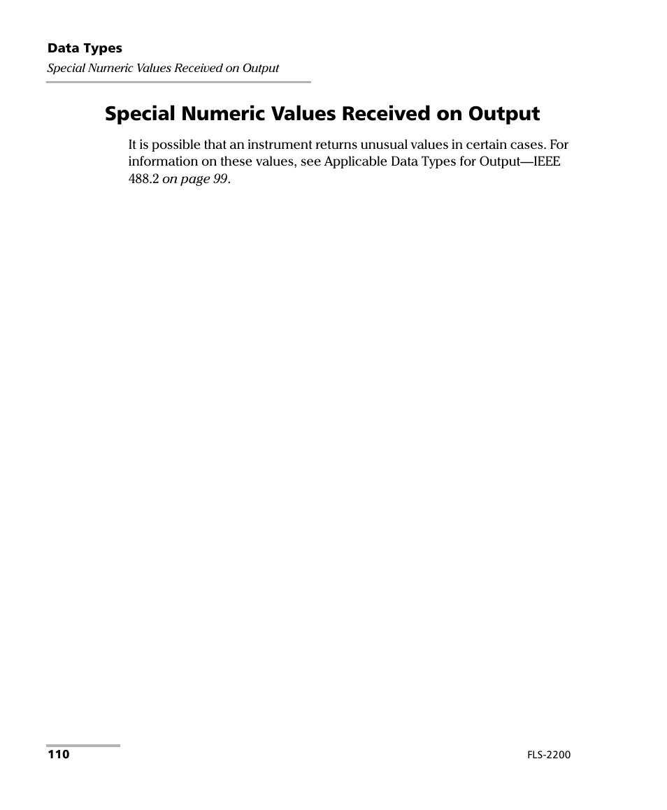 Special numeric values received on output | EXFO FLS-2200 Broadband Source User Manual | Page 118 / 183