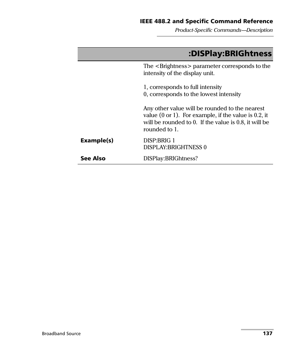Display:brightness | EXFO FLS-2200 Broadband Source User Manual | Page 145 / 183