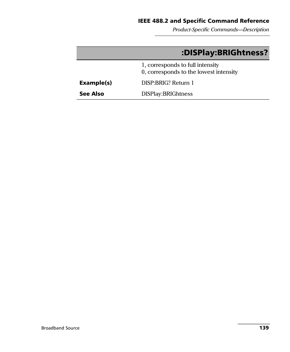 Display:brightness | EXFO FLS-2200 Broadband Source User Manual | Page 147 / 183