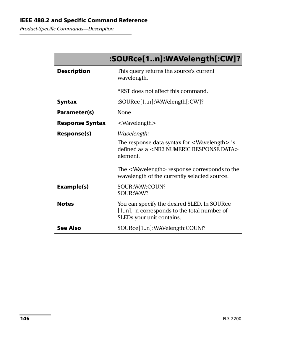 Source[1..n]:wavelength[:cw | EXFO FLS-2200 Broadband Source User Manual | Page 154 / 183