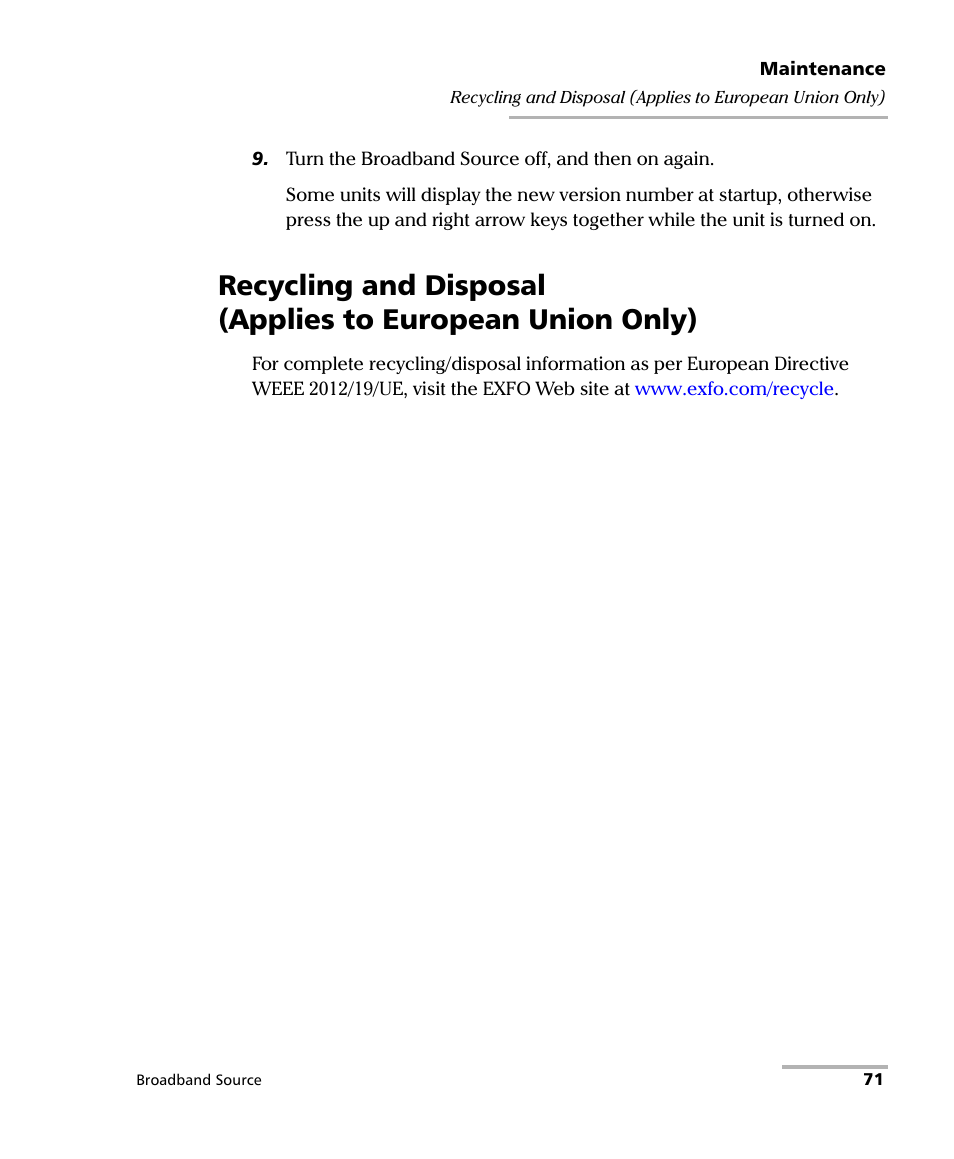 EXFO FLS-2200 Broadband Source User Manual | Page 79 / 183