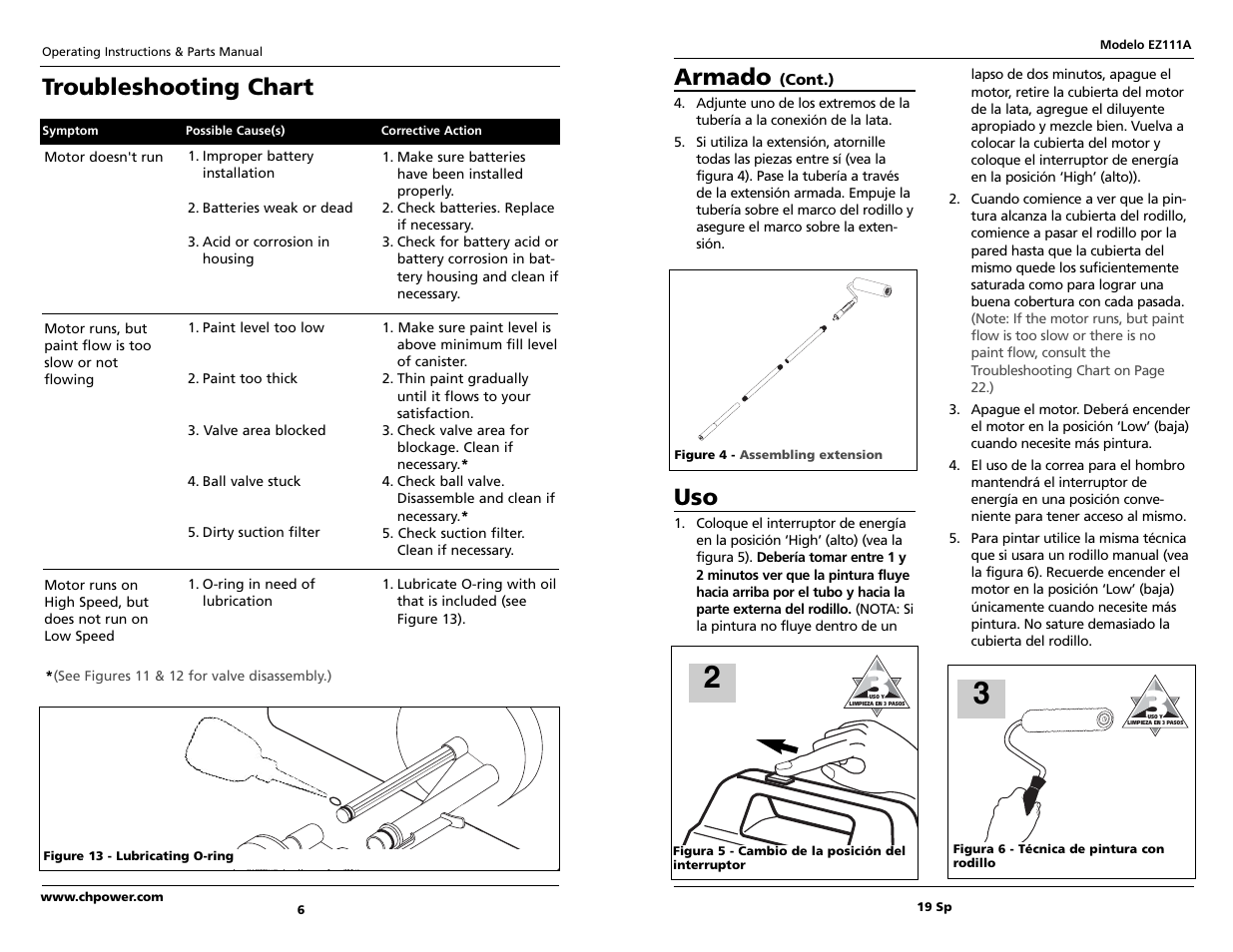 Troubleshooting chart armado | Campbell Hausfeld EZ111A User Manual | Page 6 / 12