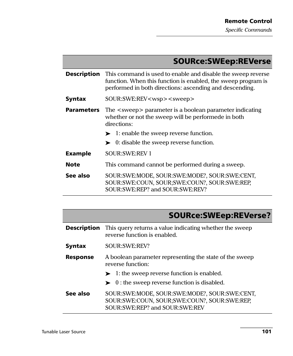 Source:sweep:reverse | EXFO FLS-2600B Tunable Laser Source User Manual | Page 109 / 157