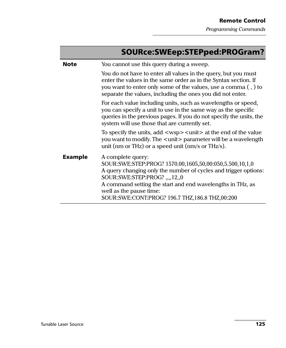 Source:sweep:stepped:program | EXFO FLS-2600B Tunable Laser Source User Manual | Page 133 / 157