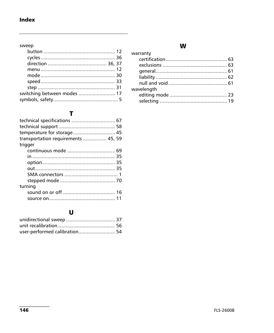 EXFO FLS-2600B Tunable Laser Source User Manual | Page 154 / 157
