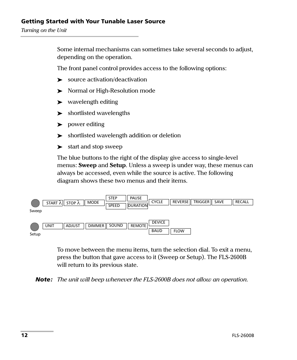 EXFO FLS-2600B Tunable Laser Source User Manual | Page 20 / 157