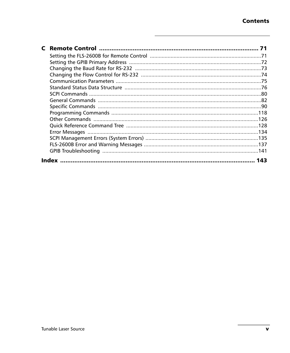 EXFO FLS-2600B Tunable Laser Source User Manual | Page 5 / 157