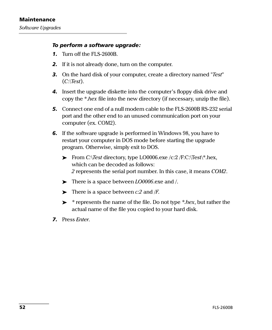 EXFO FLS-2600B Tunable Laser Source User Manual | Page 60 / 157