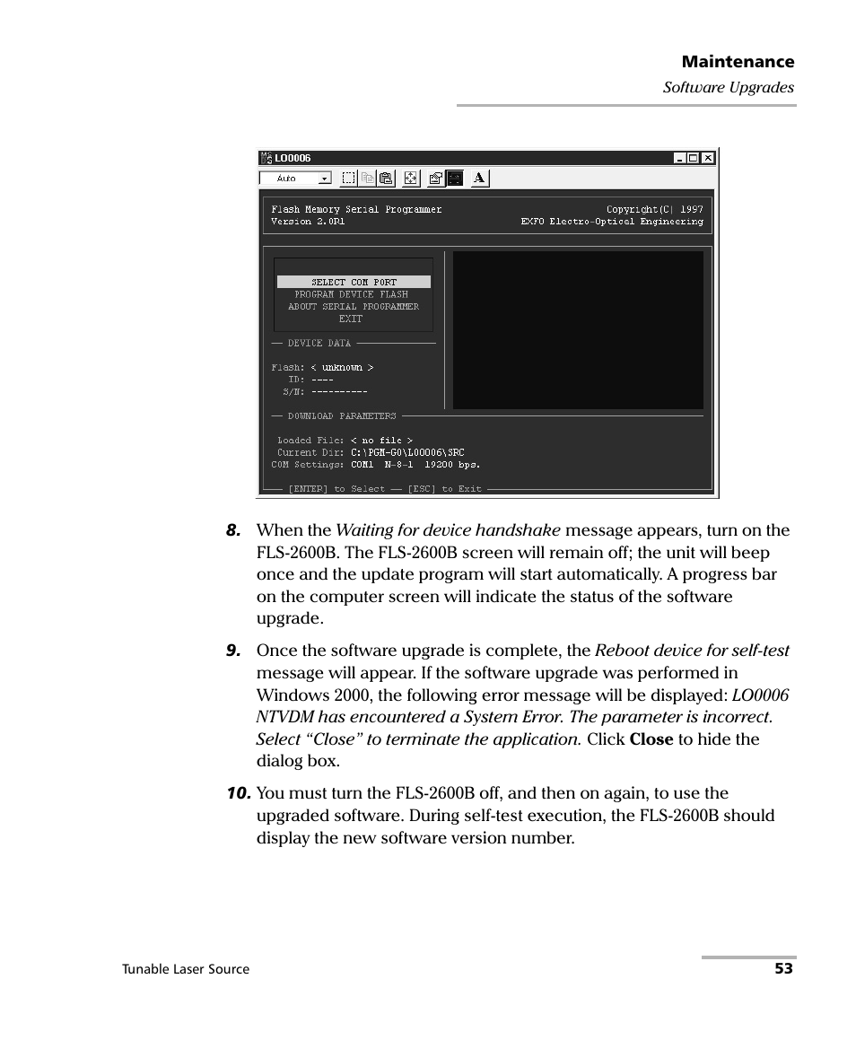 EXFO FLS-2600B Tunable Laser Source User Manual | Page 61 / 157
