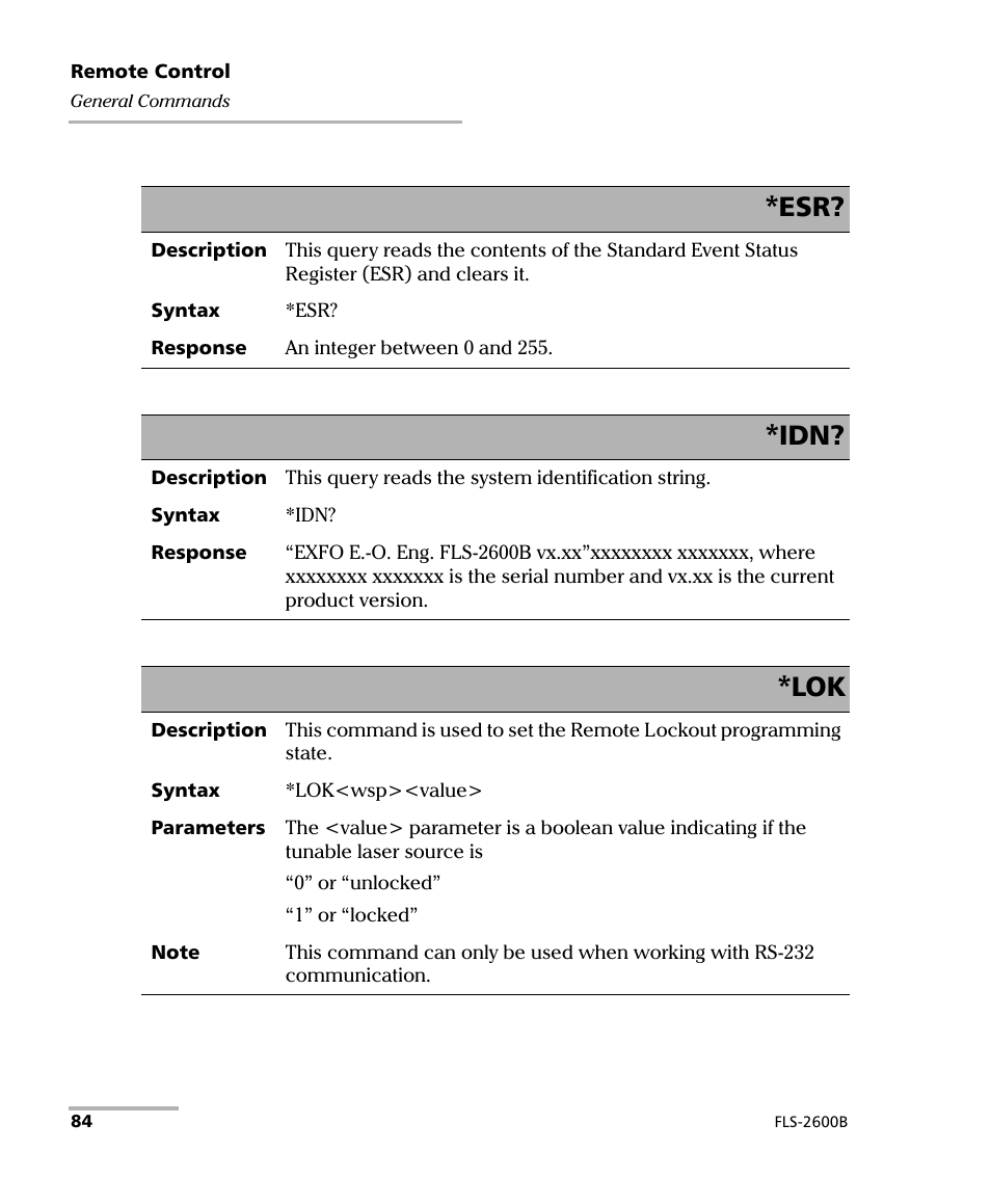 EXFO FLS-2600B Tunable Laser Source User Manual | Page 92 / 157