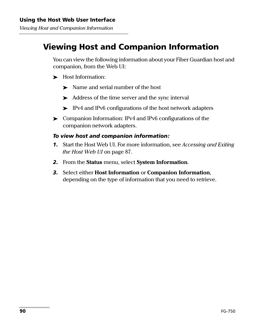 Viewing host and companion information | EXFO FG-750 User Manual | Page 104 / 338