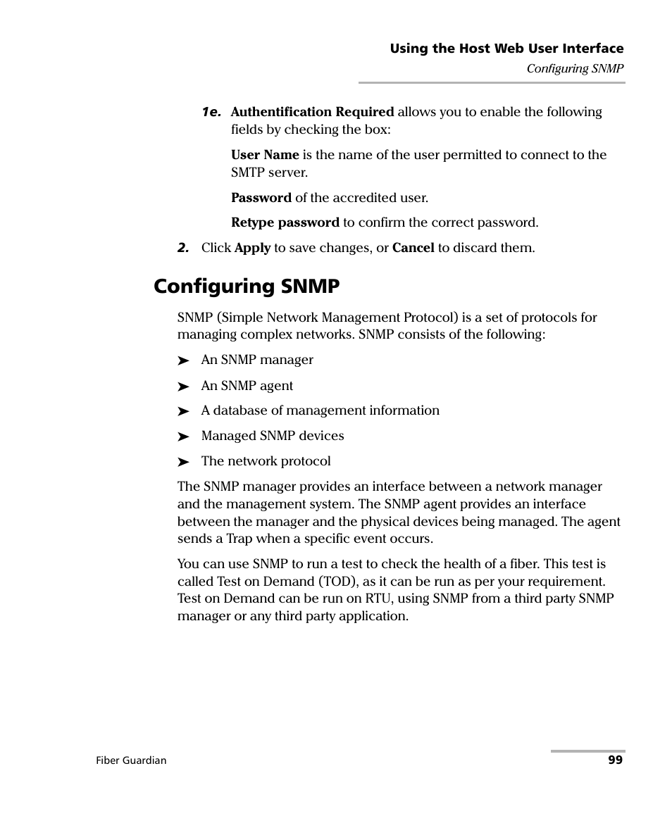 Configuring snmp | EXFO FG-750 User Manual | Page 113 / 338