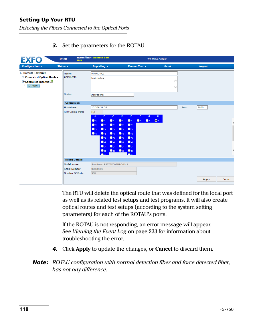 EXFO FG-750 User Manual | Page 132 / 338