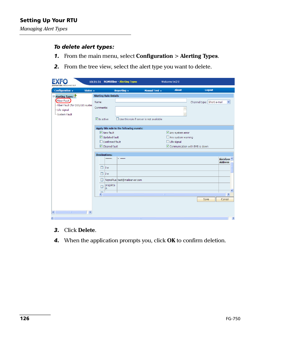 EXFO FG-750 User Manual | Page 140 / 338