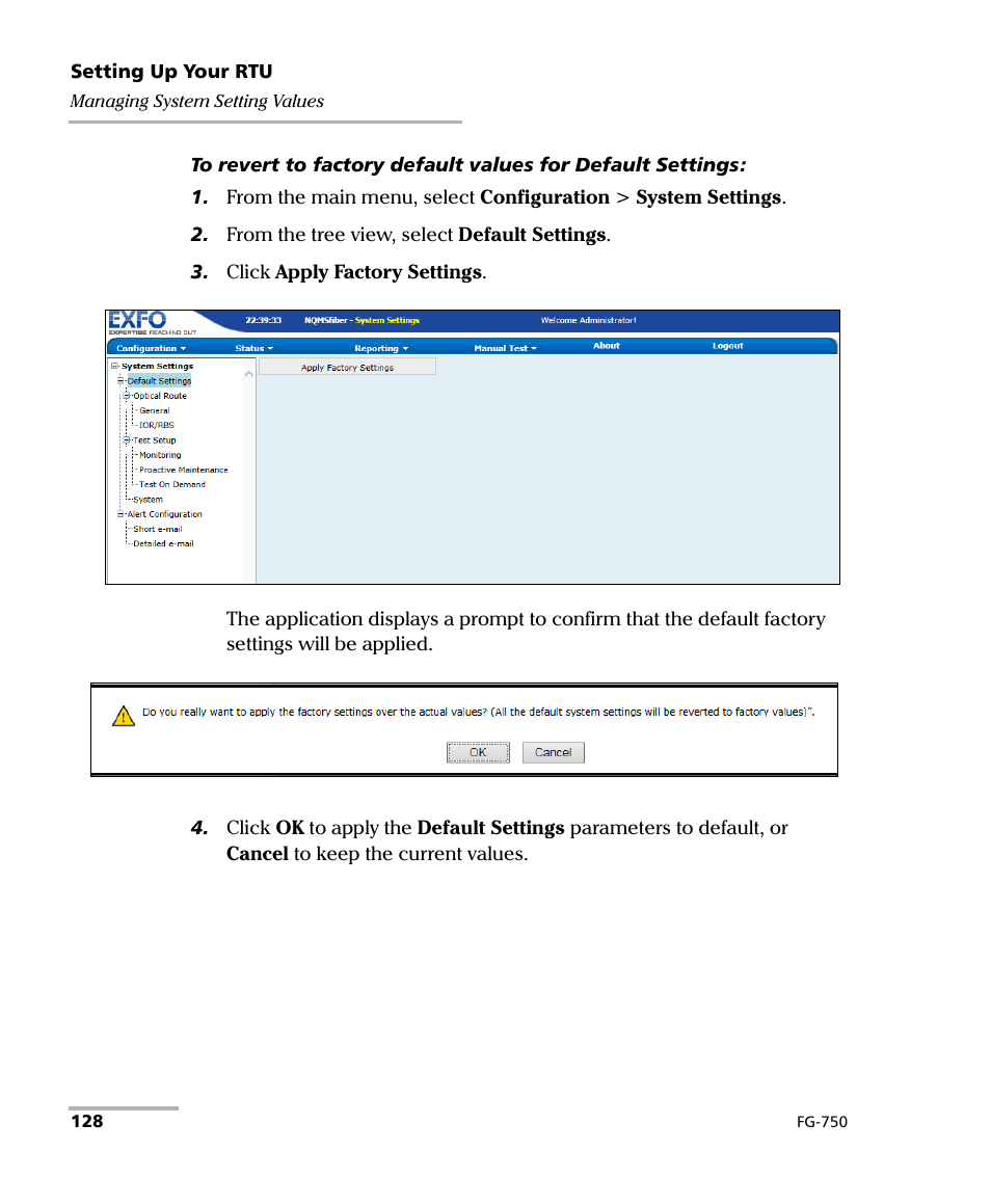 EXFO FG-750 User Manual | Page 142 / 338