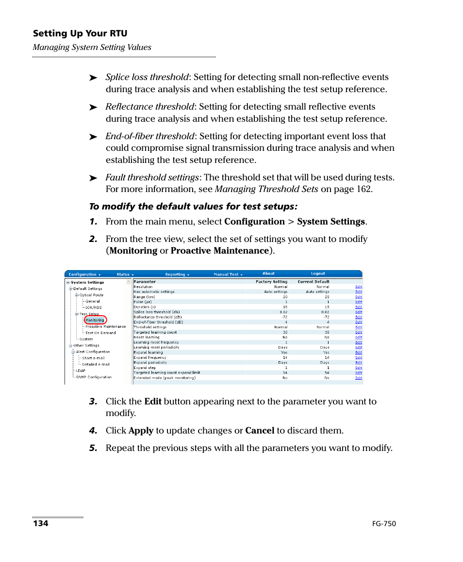 EXFO FG-750 User Manual | Page 148 / 338