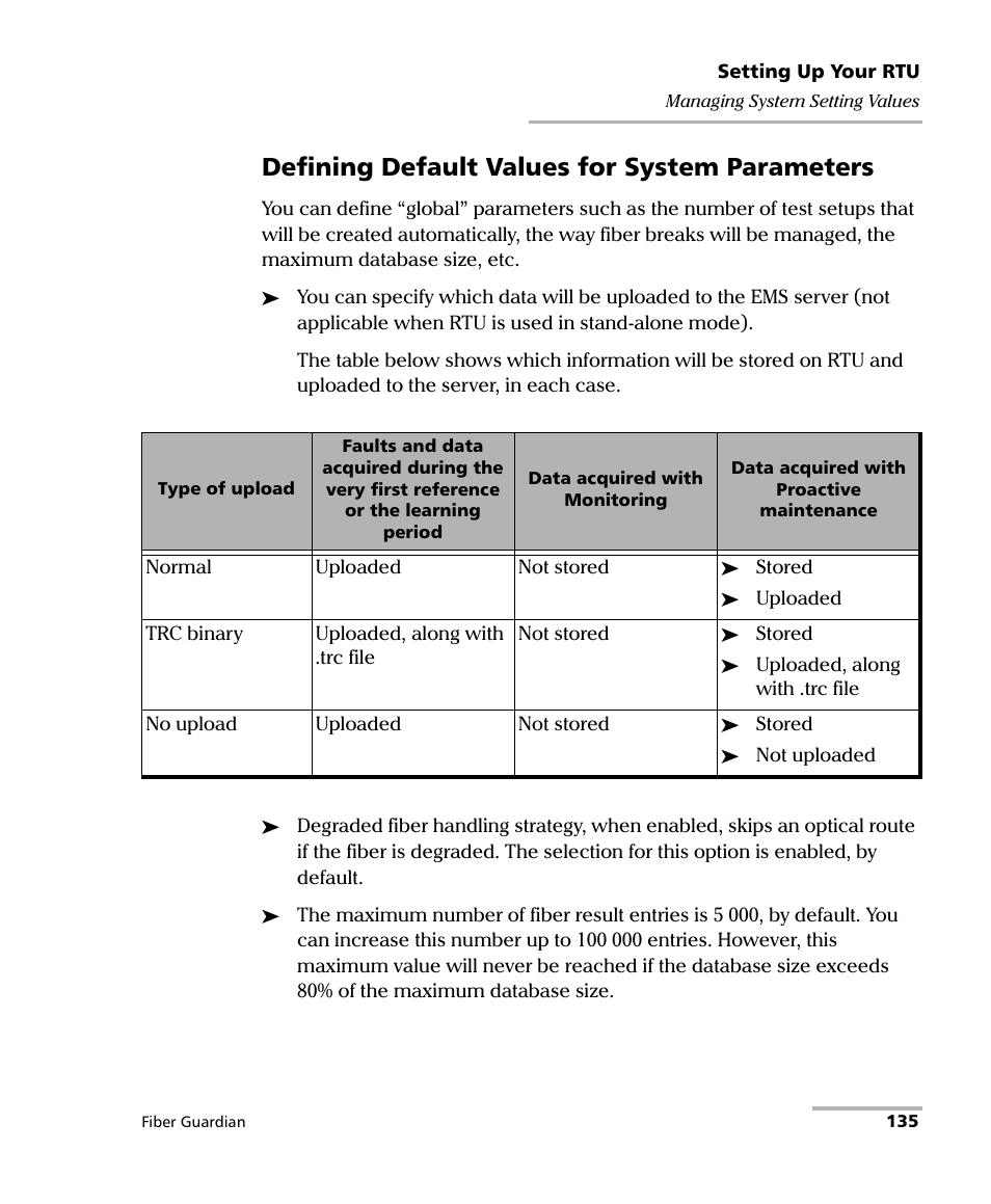 Defining default values for system parameters | EXFO FG-750 User Manual | Page 149 / 338