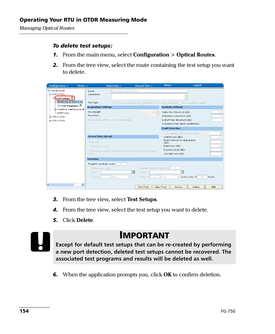 Mportant | EXFO FG-750 User Manual | Page 168 / 338