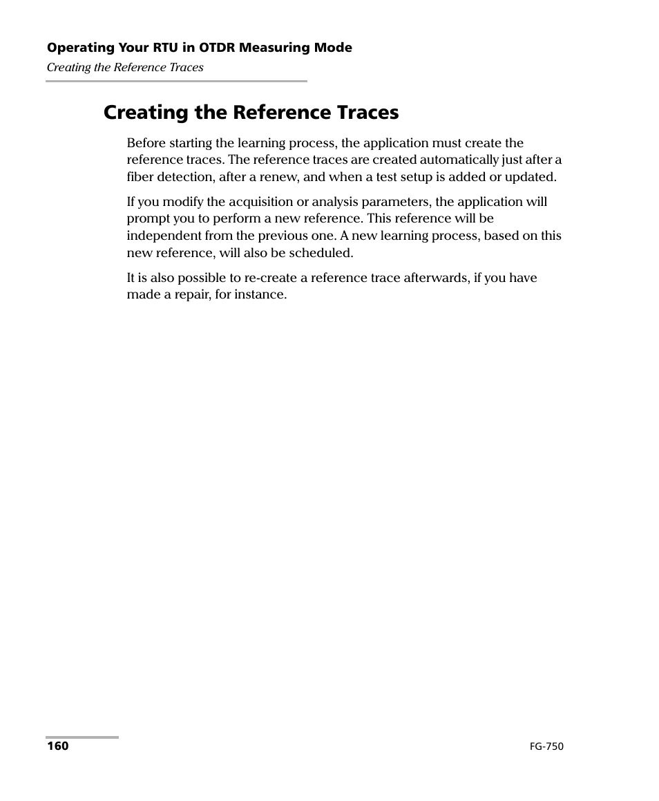 Creating the reference traces | EXFO FG-750 User Manual | Page 174 / 338