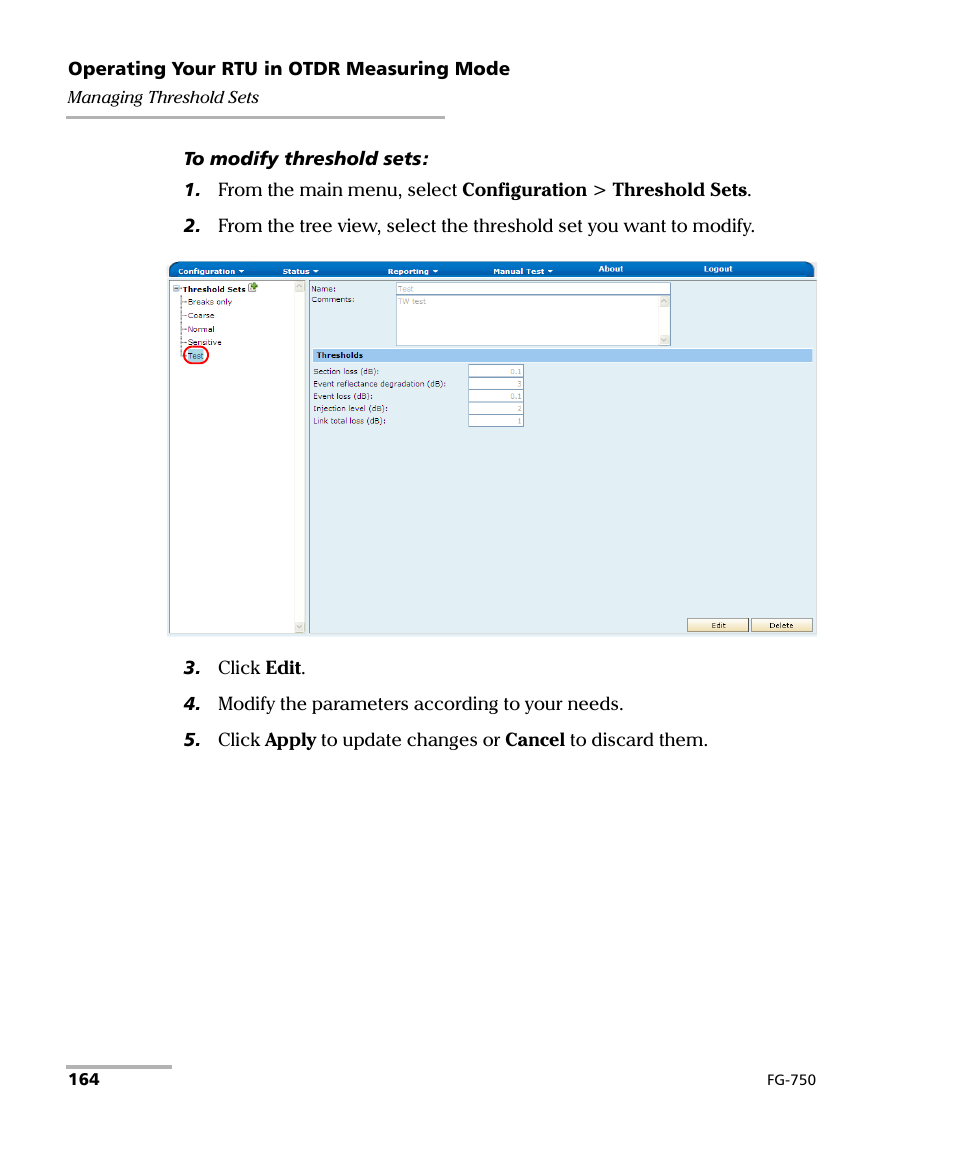 EXFO FG-750 User Manual | Page 178 / 338