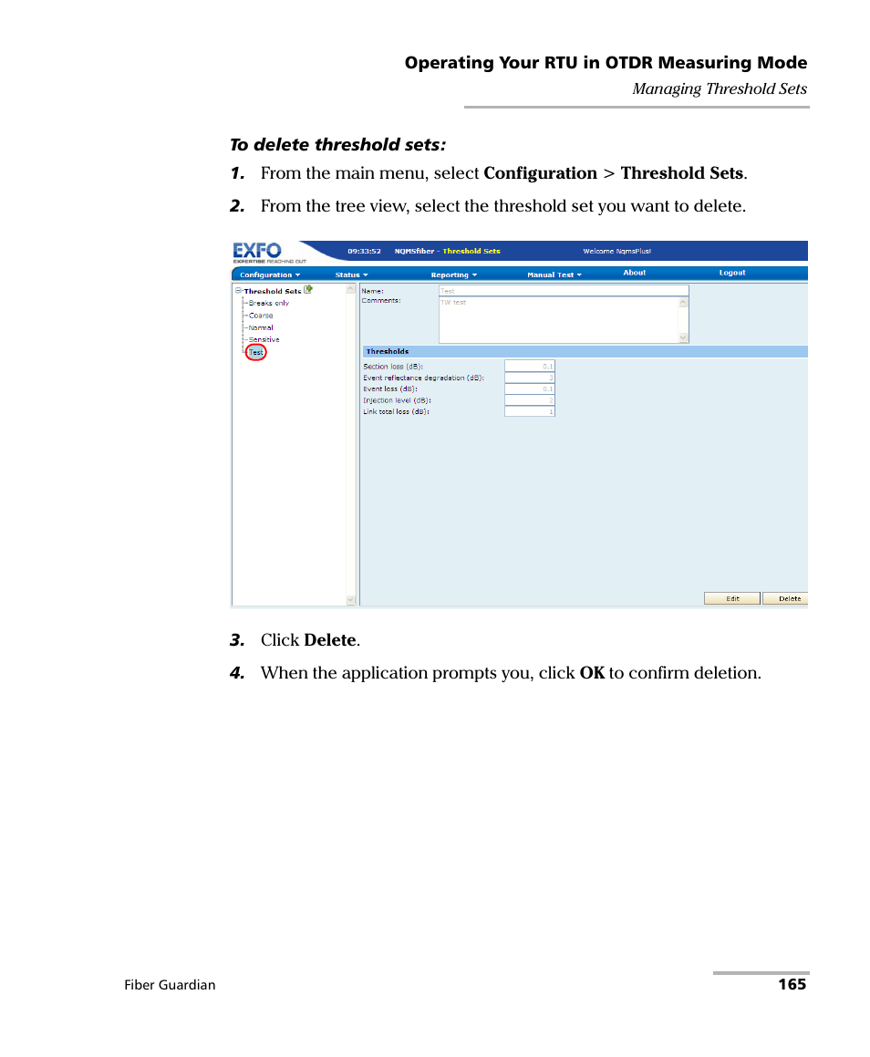 EXFO FG-750 User Manual | Page 179 / 338