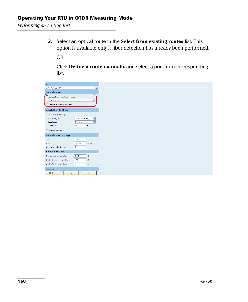 EXFO FG-750 User Manual | Page 182 / 338