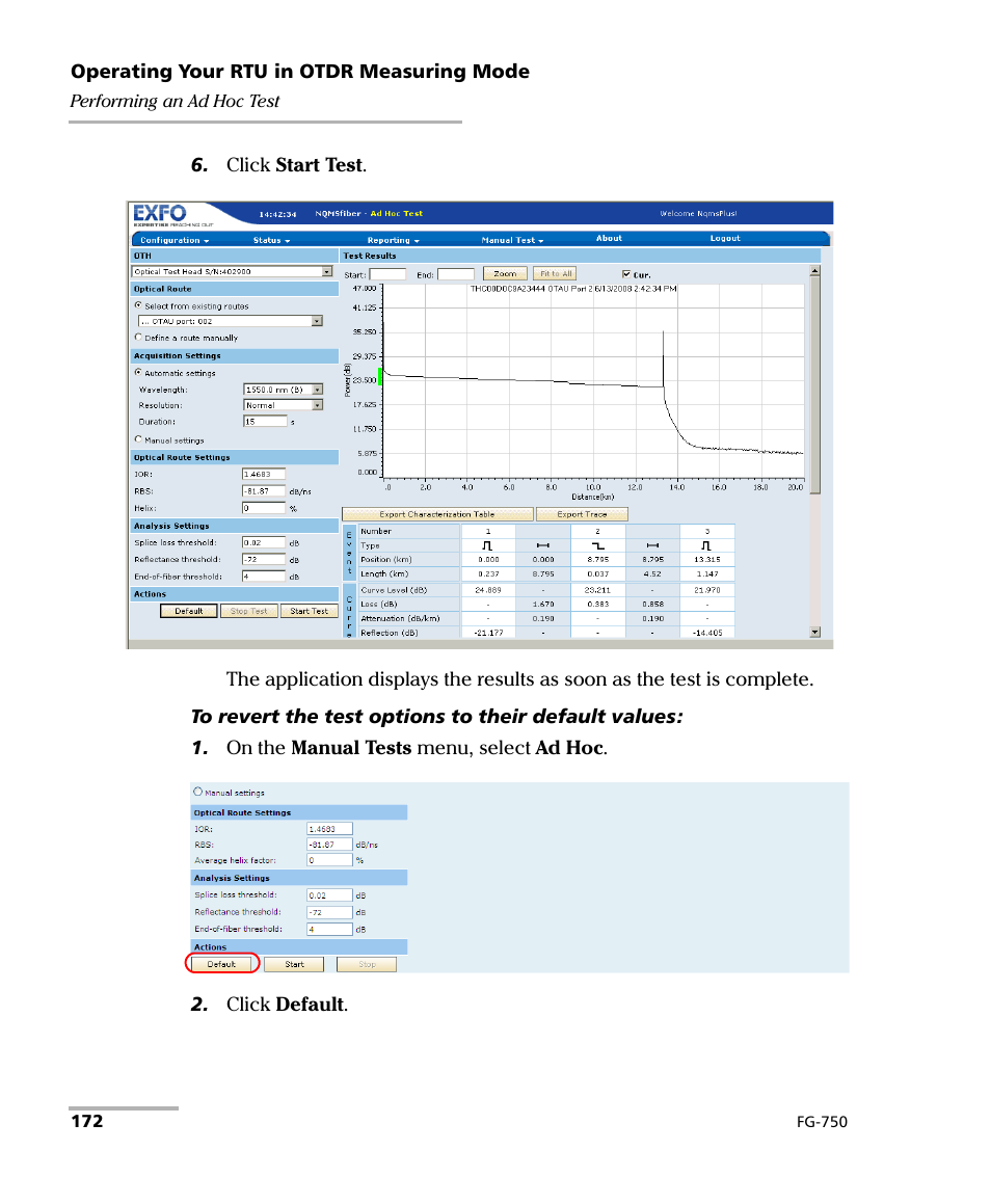 EXFO FG-750 User Manual | Page 186 / 338