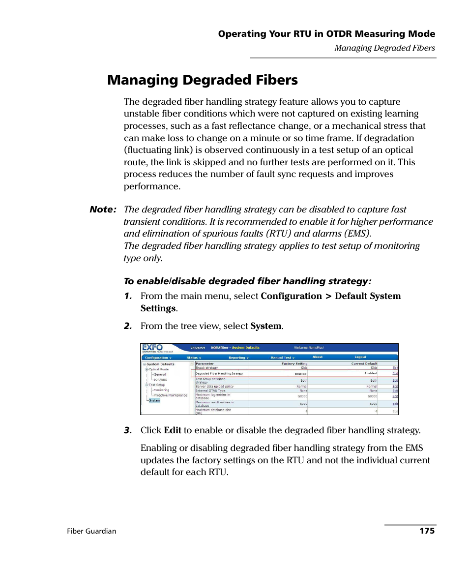 Managing degraded fibers | EXFO FG-750 User Manual | Page 189 / 338