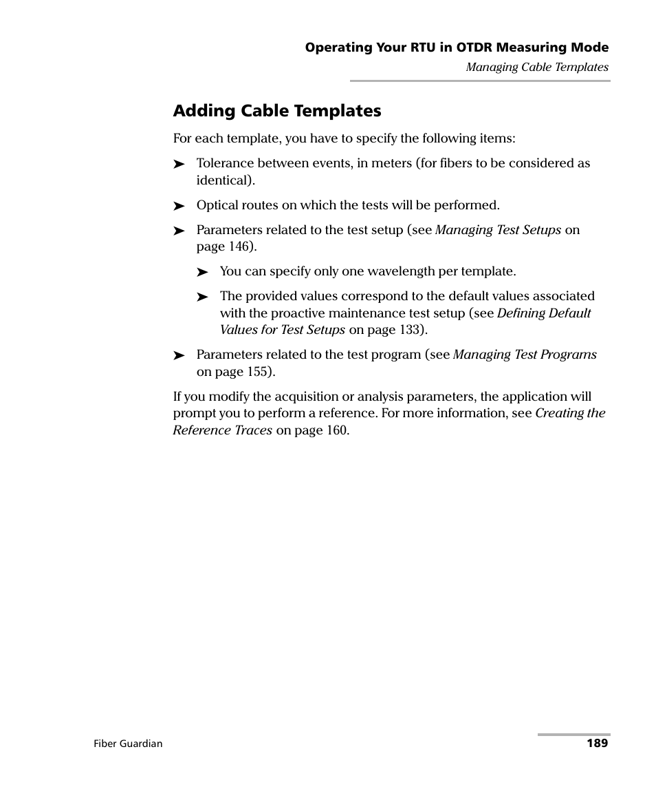 Adding cable templates | EXFO FG-750 User Manual | Page 203 / 338