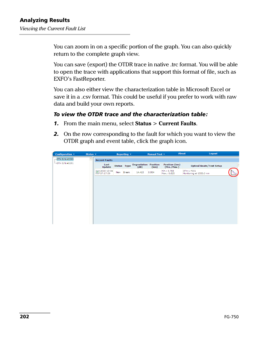 EXFO FG-750 User Manual | Page 216 / 338