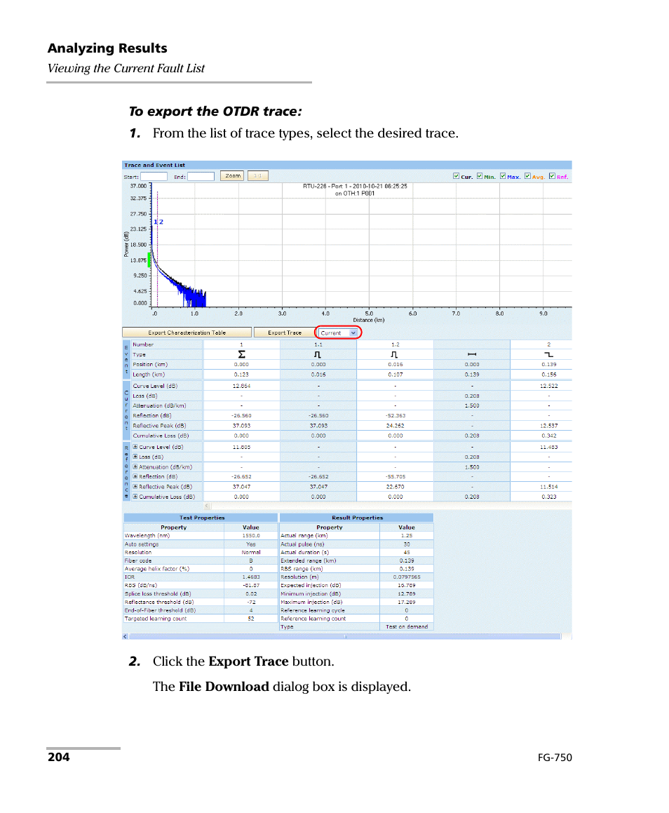 EXFO FG-750 User Manual | Page 218 / 338