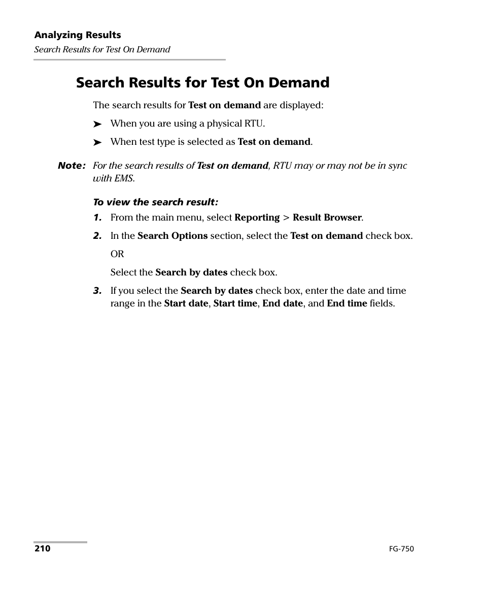 Search results for test on demand | EXFO FG-750 User Manual | Page 224 / 338