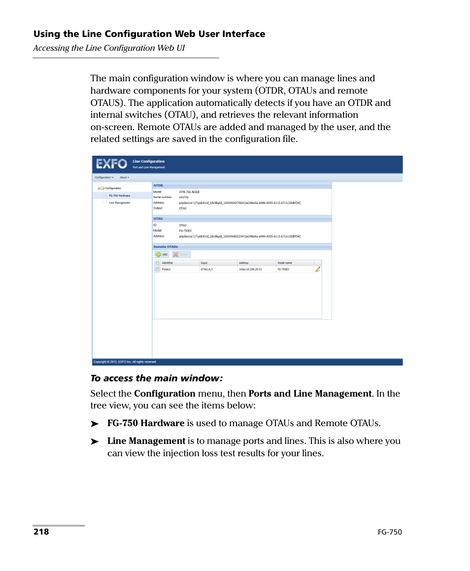 EXFO FG-750 User Manual | Page 232 / 338