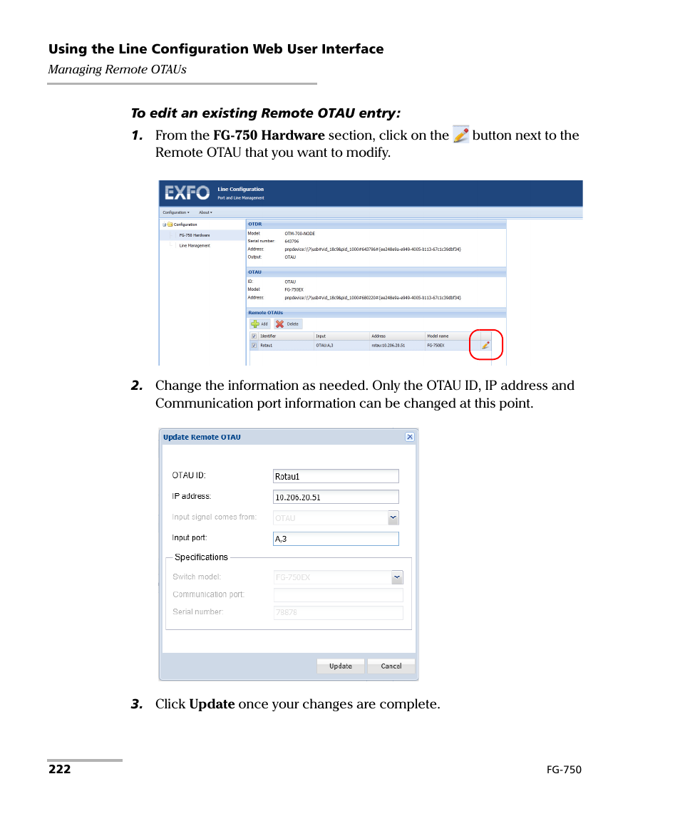 EXFO FG-750 User Manual | Page 236 / 338