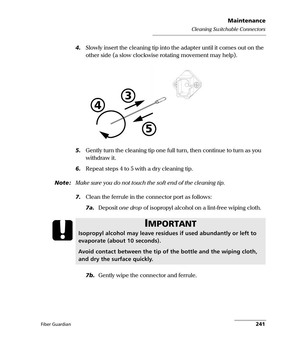 Mportant | EXFO FG-750 User Manual | Page 255 / 338
