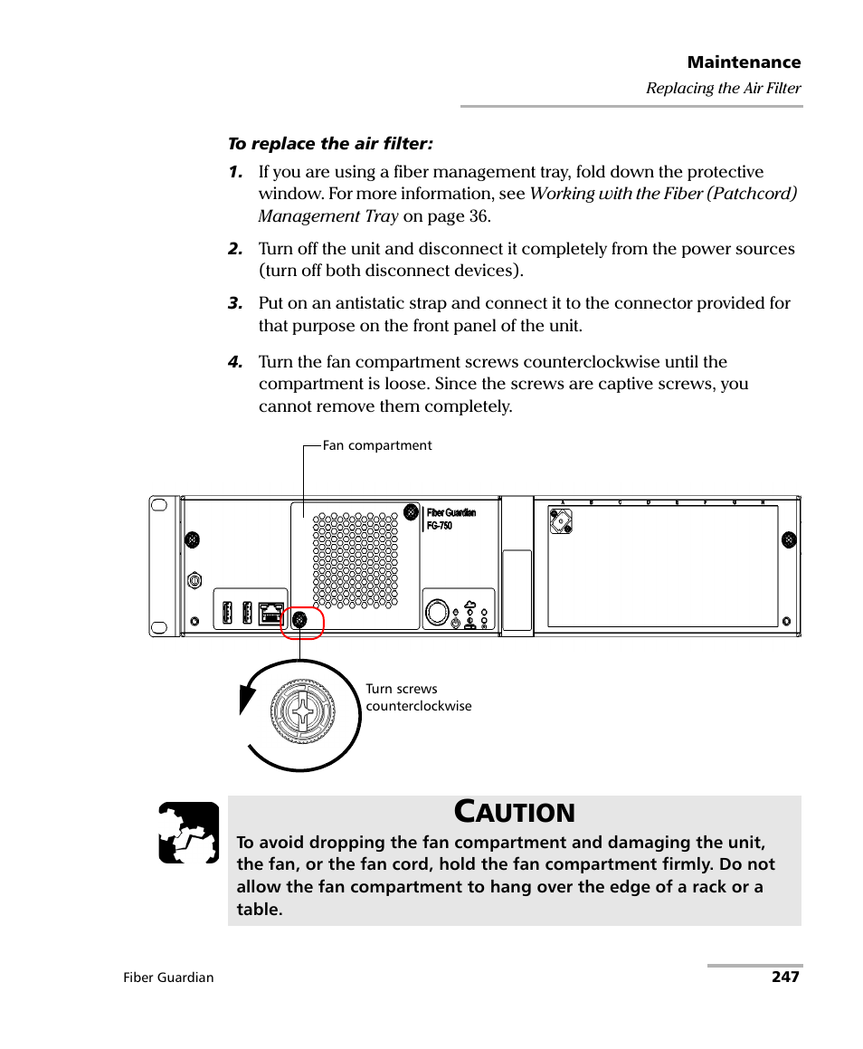 Aution | EXFO FG-750 User Manual | Page 261 / 338