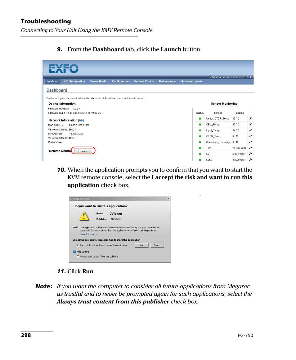 EXFO FG-750 User Manual | Page 312 / 338