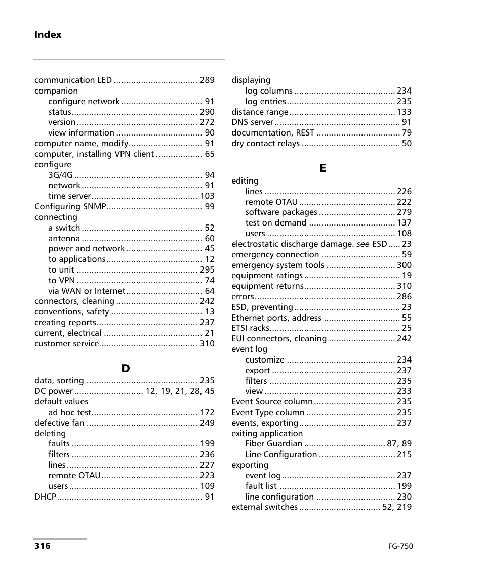 EXFO FG-750 User Manual | Page 330 / 338