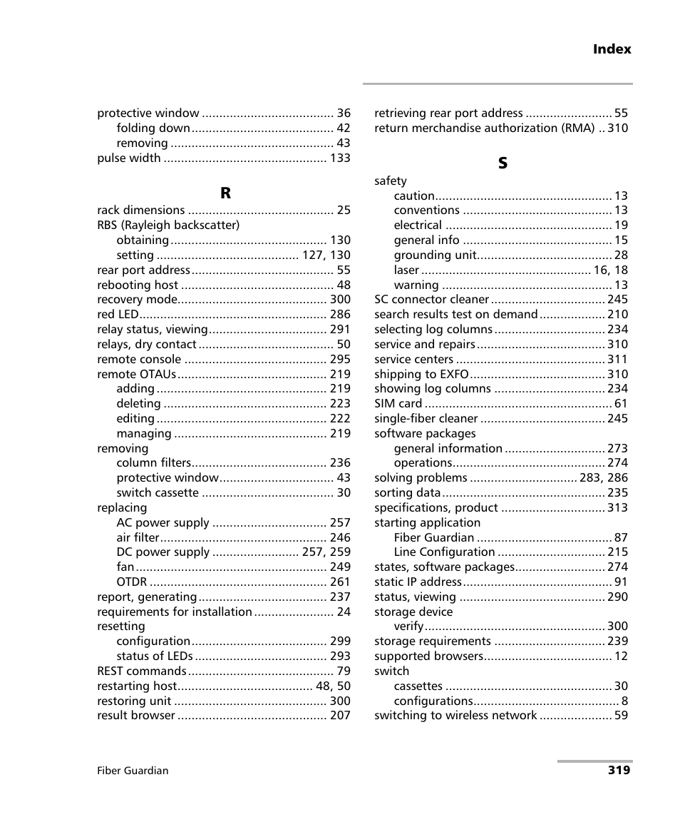 EXFO FG-750 User Manual | Page 333 / 338