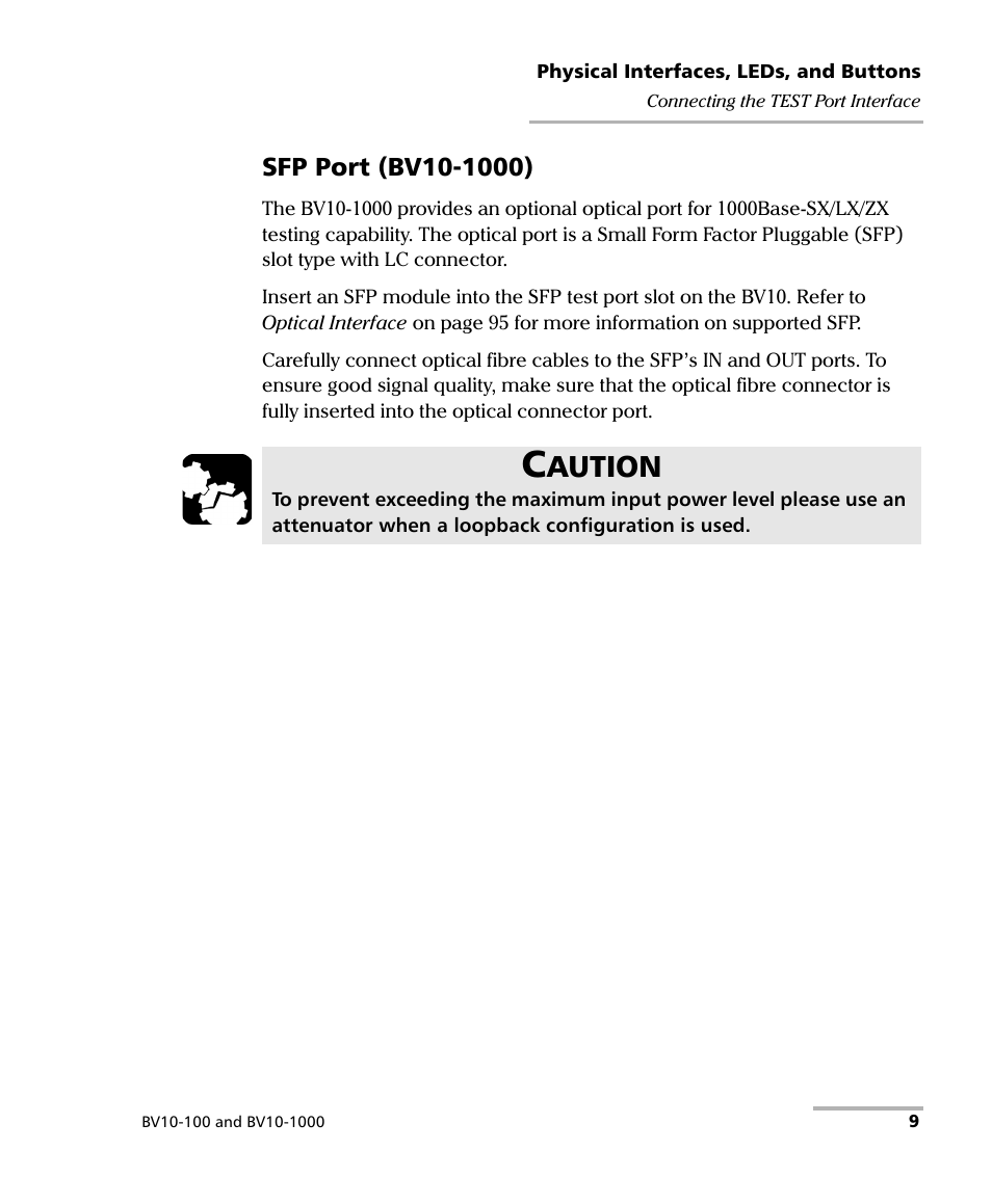 Aution | EXFO BV10 Performance Endpoint Unit User Manual | Page 13 / 18