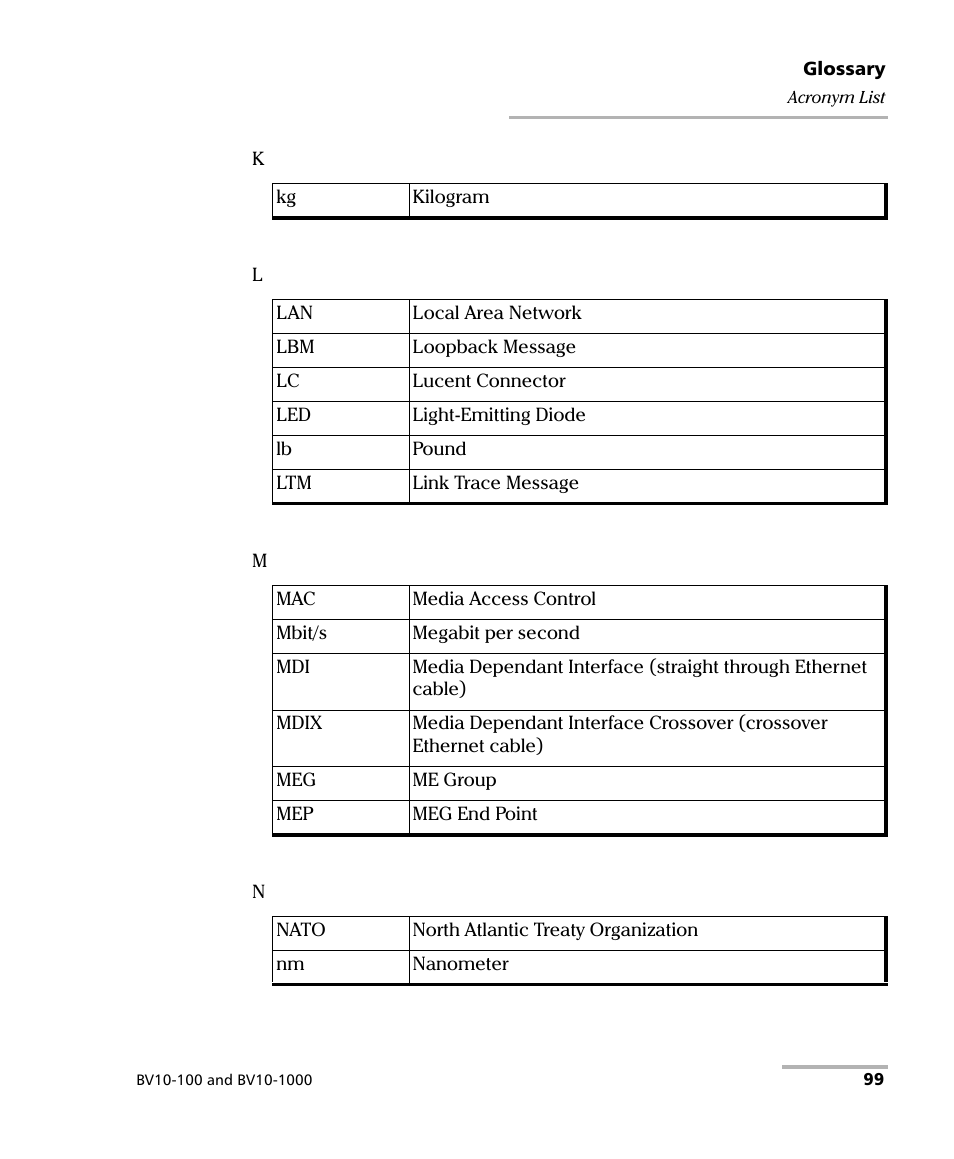 EXFO BV10 Performance Endpoint Unit User Manual | Page 105 / 116