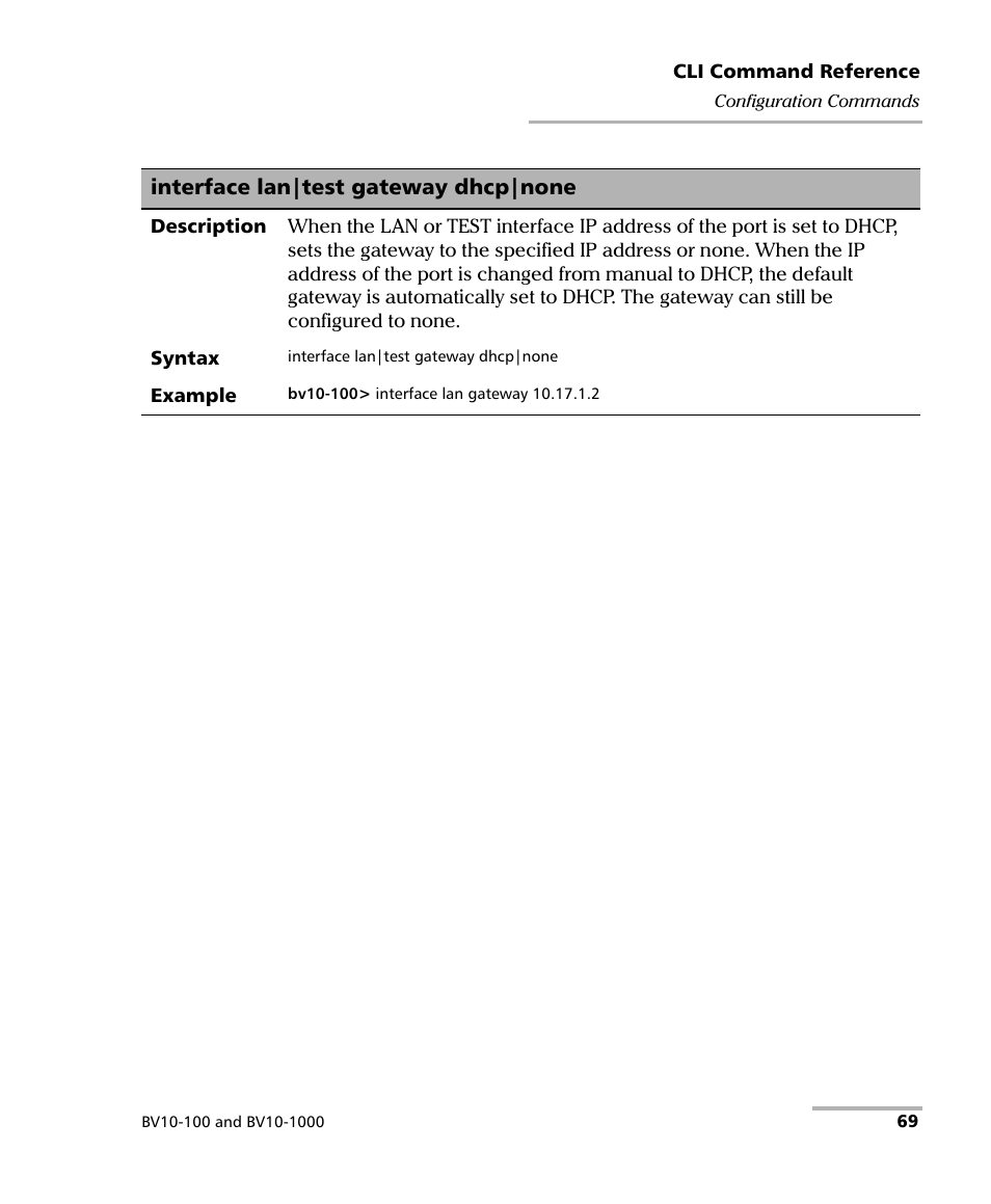 Interface lan|test gateway dhcp|none | EXFO BV10 Performance Endpoint Unit User Manual | Page 75 / 116