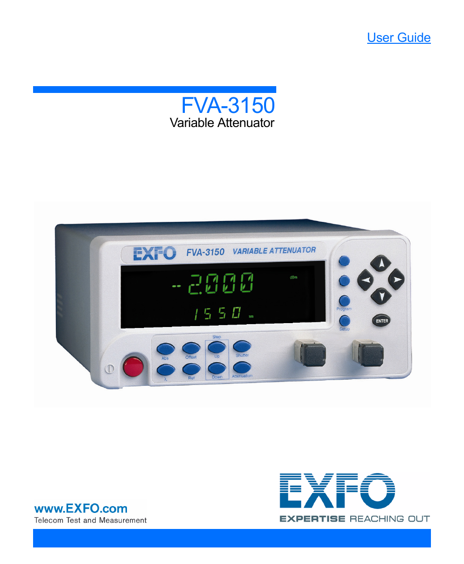EXFO FVA-3150 Variable Attenuator User Manual | 115 pages