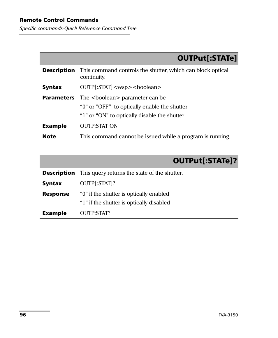 Output[:state | EXFO FVA-3150 Variable Attenuator User Manual | Page 102 / 115
