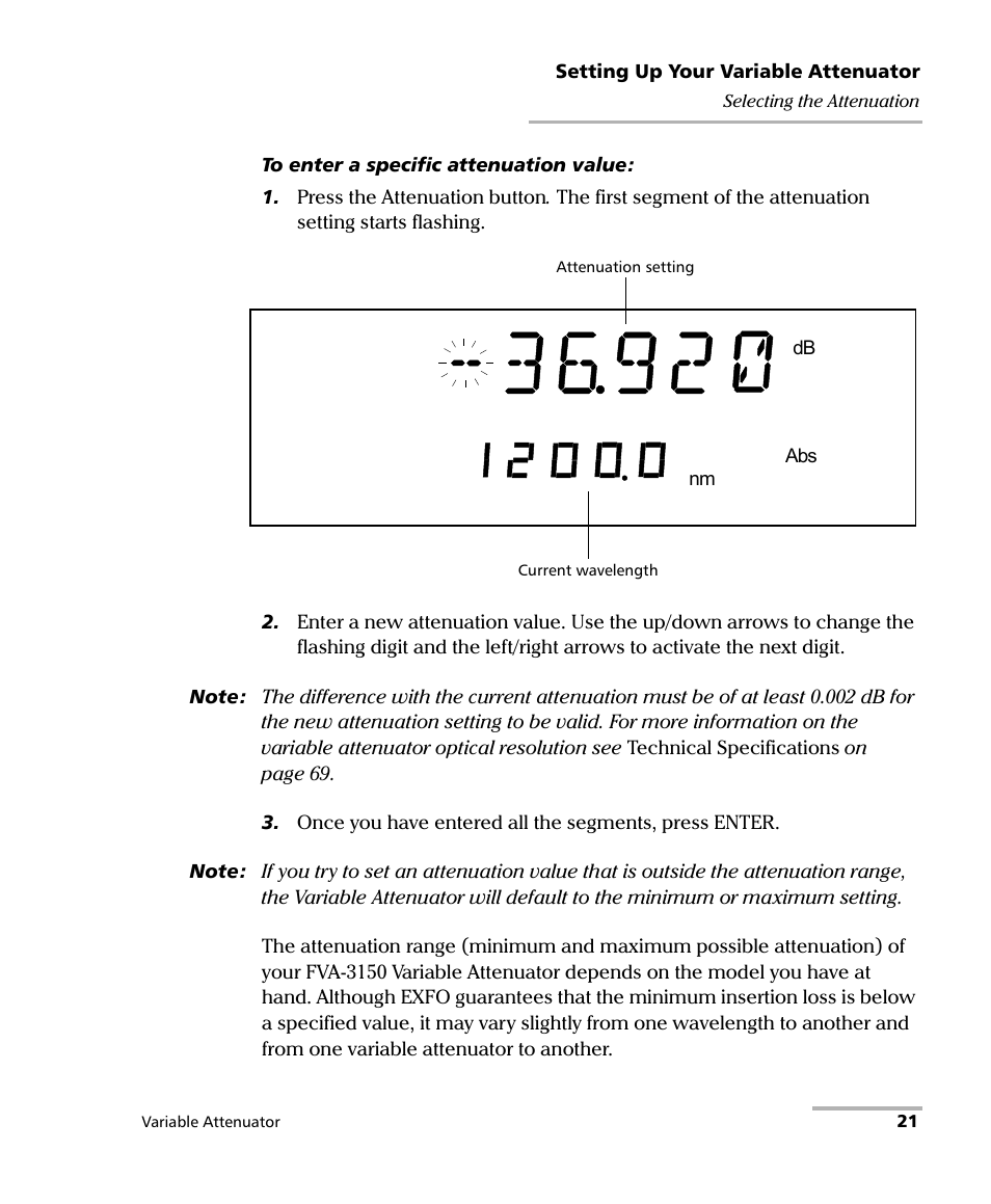 EXFO FVA-3150 Variable Attenuator User Manual | Page 27 / 115