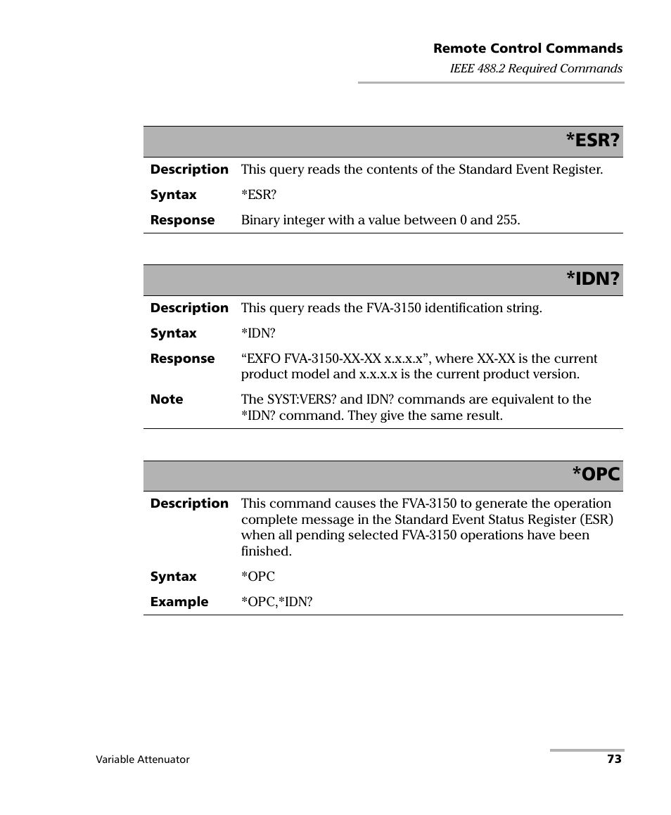 EXFO FVA-3150 Variable Attenuator User Manual | Page 79 / 115