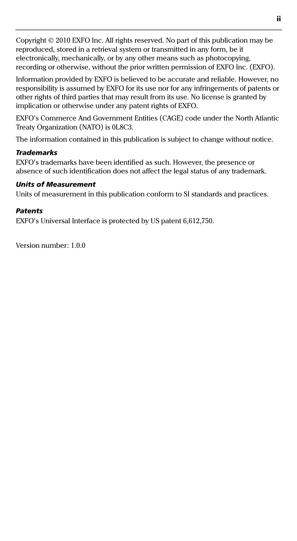 EXFO FVA-600 User Manual | Page 2 / 215