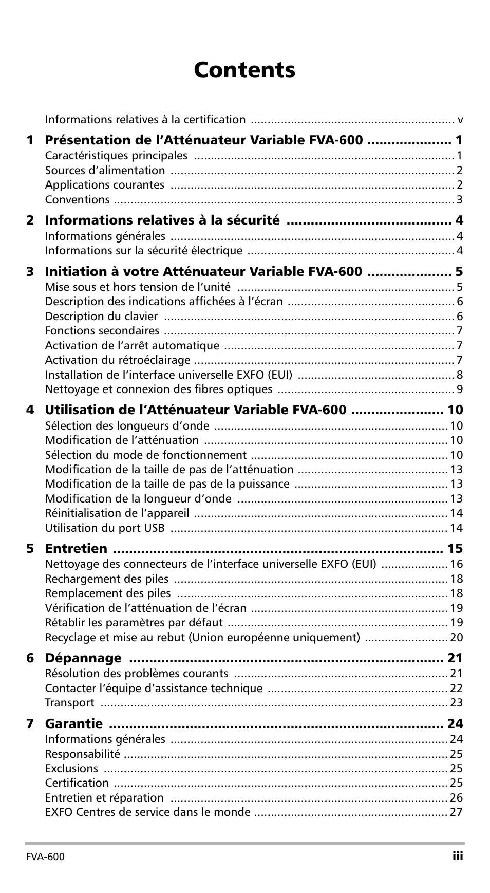 EXFO FVA-600 User Manual | Page 39 / 215
