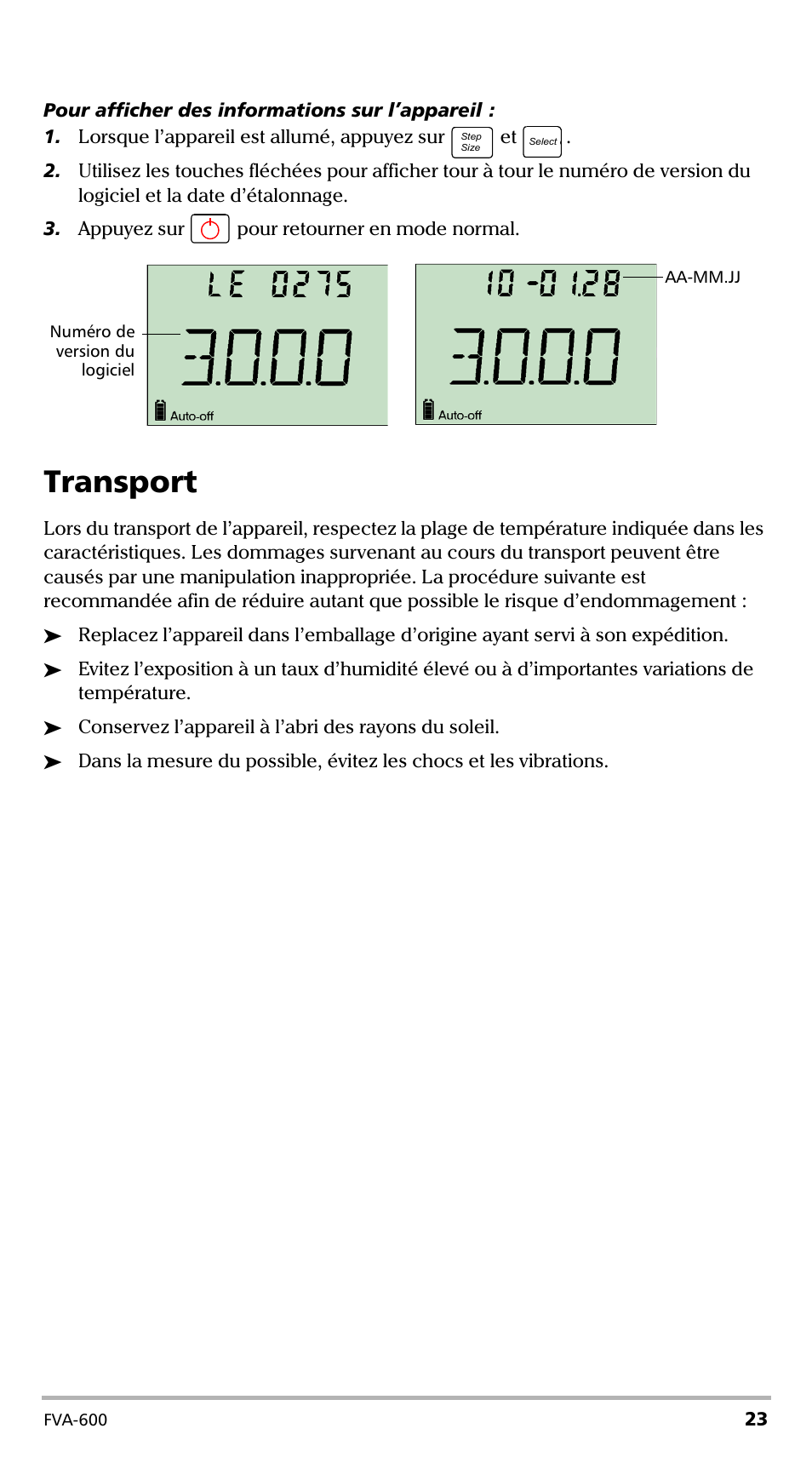 Transport | EXFO FVA-600 User Manual | Page 65 / 215