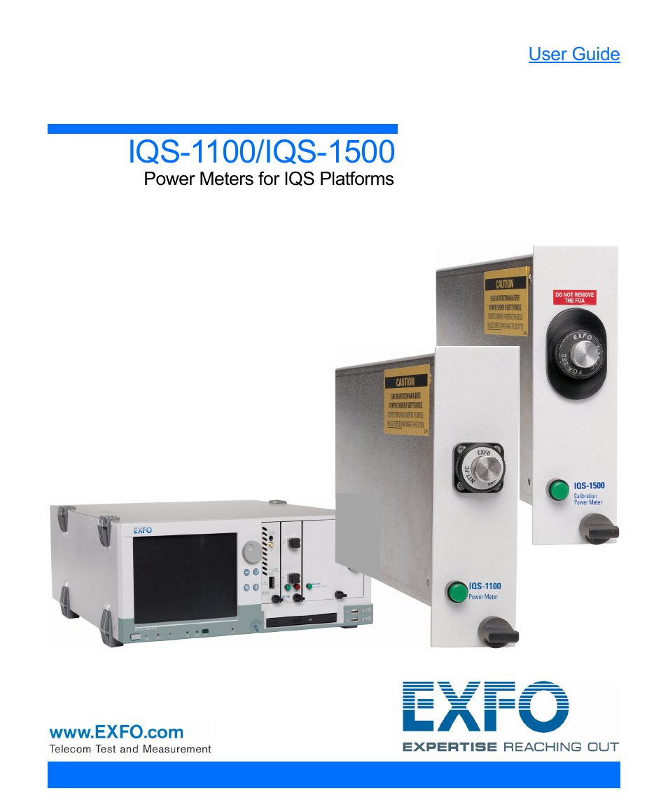 EXFO IQS-1500 Power Meters for IQS-500/600 User Manual | 172 pages